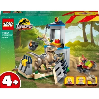 Конструктор LEGO Jurassic World Втеча велоцираптора, 137 деталей (76957) - Pampik