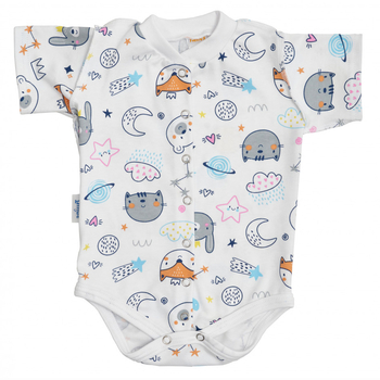 Боді-футболка Twins, інтерлок, р.68, print, білий з принтом (W-112-TB-К68-20) - Pampik - 4