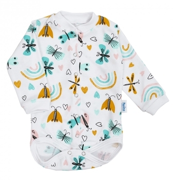 Боді Twins, інтерлок, р.68, print, білий з принтом (W-110-TB-D68-20) - Pampik