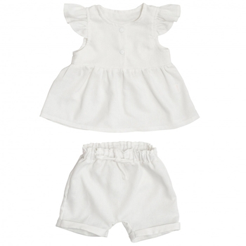 Комплект одягу Twins Linen, льон, р.62, white, білий (W-101-HTL62-01) - Pampik