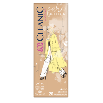 Ежедневные прокладки Cleanic Pure, 20 шт (5900095035558) - Pampik