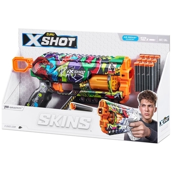 Швидкострільний бластер Zuru X-Shot Skins Griefer Graffiti, 12 патронів (36561G) - Pampik