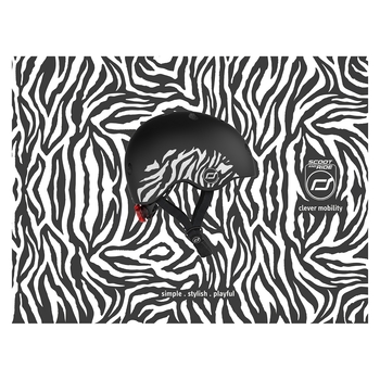 Шолом захисний дитячий Scoot and Ride з ліхтариком, розмір XXS/XS (45-51 см), зебра (SR-181206-ZEBRA) - Pampik - 9