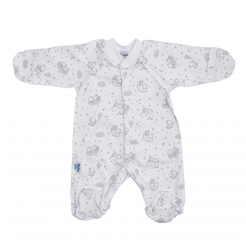 Комбінезон-чоловічок Twins, інтерлок, р.56, print, білий з принтом (W-111-TК-56-20) - Pampik - 3