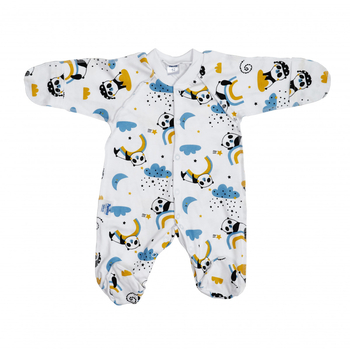 Комбінезон-чоловічок Twins, інтерлок, р.62, print, білий з принтом (W-111-TК-62-20) - Pampik - 3