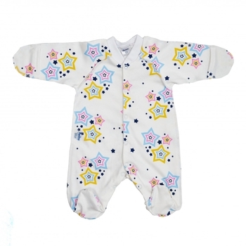 Комбінезон-чоловічок Twins, інтерлок, р.62, print, білий з принтом (W-111-TК-62-20) - Pampik