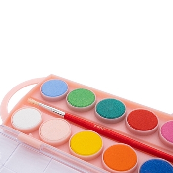 Фарби акварельні Школярик Пастельні кольори, 12 кольорів (302122001-UA) - Pampik - 4