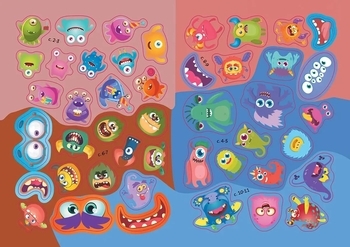 Наліпки для розвитку. Монстрики в будинку (9789669890511) - Pampik - 2