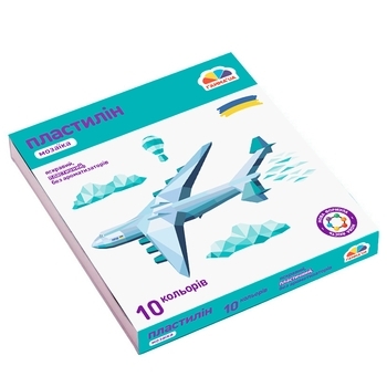 Пластилін ГАММА'UA "Мозаїка" 10 кольорів (300308) - Pampik