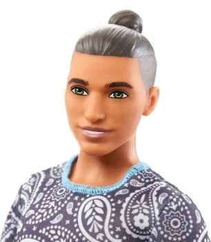Лялька Barbie Кен Модник у футболці з візерунком пейслі (HJT09) - Pampik - 4