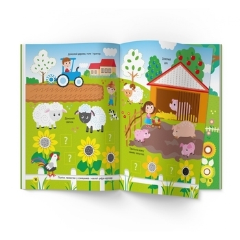 Книга з наклейками. Activity book. Весела ферма - Pampik - 4
