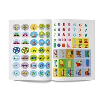 Книга з наклейками. Activity book. Кумедний транспорт, 85 шт (F00029941) - Pampik - 6