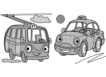 Водяні розмальовки із секретом. Тролейбус (F00027537) - Pampik - 2