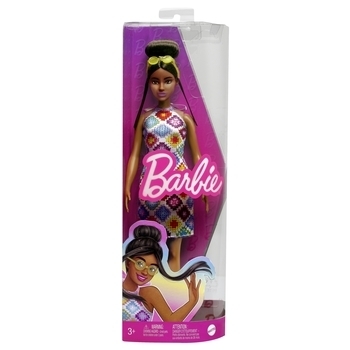 ​Кукла Barbie Fashionistas в платье с узором в ромб (HJT07) - Pampik - 5
