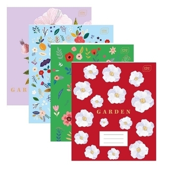 Набор тетрадей Interdruk Premium Botanique 2, клетка, 60 листов, 4 шт. (298935-4) - Pampik