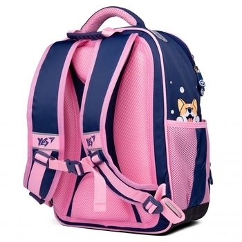 Рюкзак для дівчаток YES S-105 Corgi, 39х29х15 см, рожевий/синій (558986) - Pampik - 2