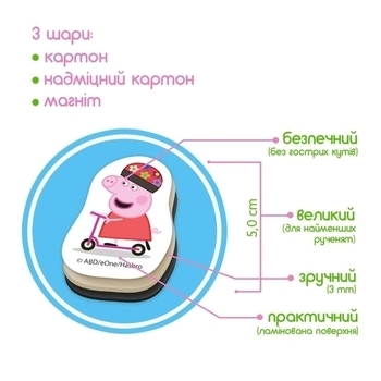 Набор магнитов Magdum Свинка Пеппа Семья Пеппы (МЕ 5031-04) - Pampik - 7