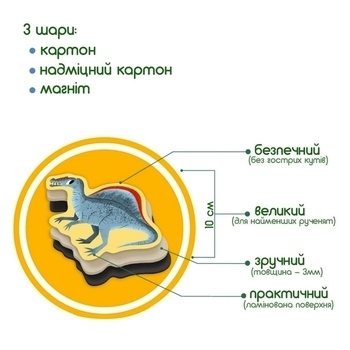 Магнітний набір Magdum Magnetic set Big dinosaurs (ML4031-06 EN) - Pampik - 5