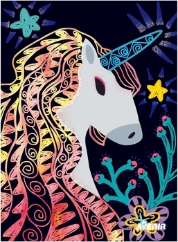 Набір для творчості Avenir скретч-арт Чарівні єдиноріжки, 4 аркуші (CH221571) - Pampik - 3