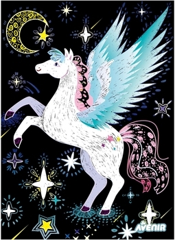Набір для творчості Avenir скретч-арт Чарівні пегаси, 4 аркуші (CH221541) - Pampik - 4