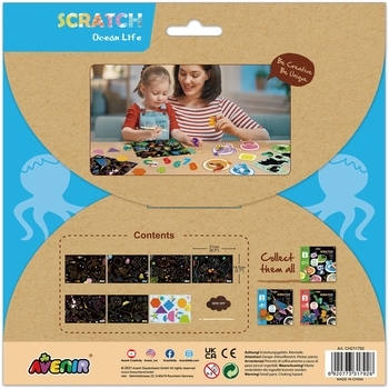 Набір для творчості Avenir скретч-арт Життя в океані, 2 рівень (CH211792) - Pampik - 8