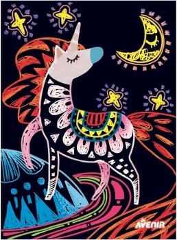 Набір для творчості Avenir скретч-арт Чарівні єдиноріжки, 4 аркуші (CH221571) - Pampik - 4