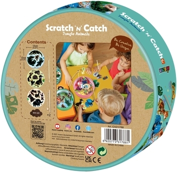 Набір для творчості 2в1 Avenir скретч-арт та гра-рибалка, Тварини джунглів (CH211788) - Pampik - 2