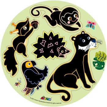 Набір для творчості 2в1 Avenir скретч-арт та гра-рибалка, Тварини джунглів (CH211788) - Pampik - 4