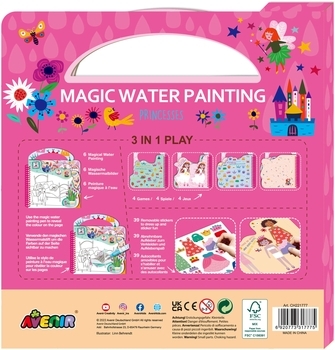 Набір для творчості 3в1 Avenir багаторазова водна розмальовка Принцеси, 6 аркушів (CH221777) - Pampik - 2