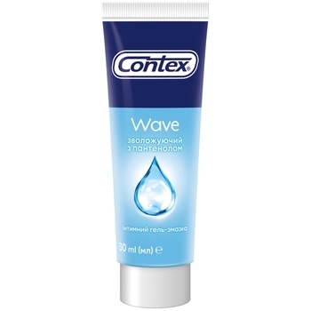 Інтимний гель-змазка Contex Wave зволожуючий з пантенолом, лубрикант, 30 мл - Pampik