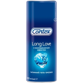 Інтимний гель-змазка Contex Long Love з охолодним ефектом, лубрикант, 100 мл - Pampik
