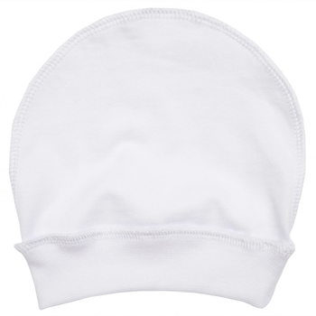 Шапочка Twins для новородженных, интерлок, 0-3 мес., white, белый (W125-ШT-01) - Pampik