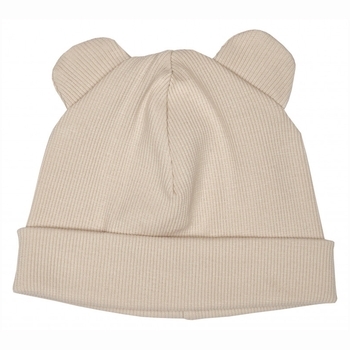 Шапочка Twins Ego з вушками, кашкорсе, 6-12 міс., beige, бежевий (W127-ШTE-02) - Pampik