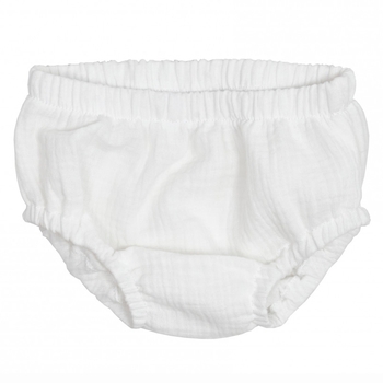 Трусики Twins, муслин, 6-12 мес., white, белый (W145-TTM6-12-01) - Pampik