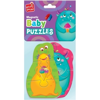 Бебі пазли на магніті Vladi Toys Малюк зможе Монстрікі, 7 елементів (VT3208-31) - Pampik - 2