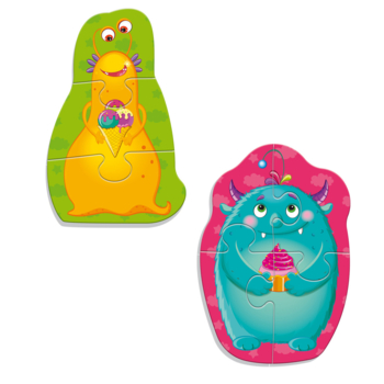 Бебі пазли на магніті Vladi Toys Малюк зможе Монстрікі, 7 елементів (VT3208-31) - Pampik