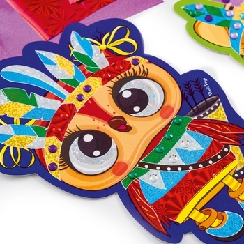 Набор для творчества Vladi Toys Foil Art Безумные индейцы, укр. (VT4433-09) - Pampik - 3