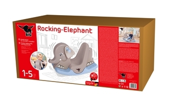 Качалка BIG Слоненок, 85x34x50 см, серый (56787) - Pampik - 11