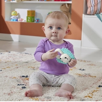 Погремушка-прорезыватель Fisher-Price Зверюшка Ёжик (HJW11-2) - Pampik - 3