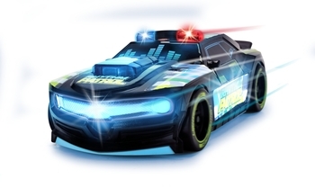 Поліцейська машина Dickie Toys Поліцейський ритм, зі звуком та світлом, 20 см, синій (3763008) - Pampik - 2