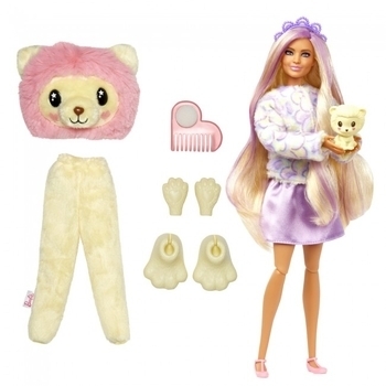 Лялька Barbie "Cutie Reveal" серії "М'які та пухнасті", левеня, 29 см (HKR06) - Pampik - 3