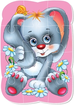 Пазли на магніті Vladi Toys Малюк зможе Зайчик А5, 12 елементів (VT3301-03) - Pampik