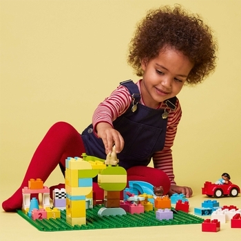 Конструктор LEGO DUPLO Classic® Зелена будівельна пластина, 1 деталь (10980) - Pampik - 4