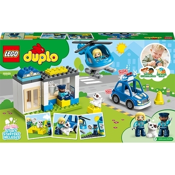Конструктор LEGO DUPLO Town Поліцейська ділянка та вертоліт, 40 деталей (10959) - Pampik - 3