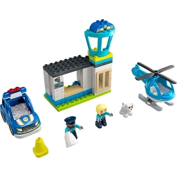 Конструктор LEGO DUPLO Town Поліцейська ділянка та вертоліт, 40 деталей (10959) - Pampik - 4