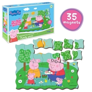 Набор магнитов Magdum Свинка Пеппа Пикник, 35 шт. (МЕ 5031-08) - Pampik - 2