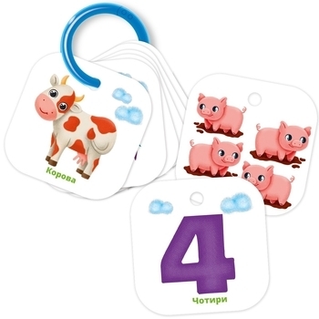 Карточки на кольце Vladi Toys Счет Ферма, укр. язык (VT2000-04) - Pampik - 2