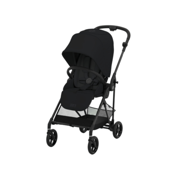 Прогулянкова коляска Cybex Melio Carbon Moon Black, чорний (522002639) - Pampik