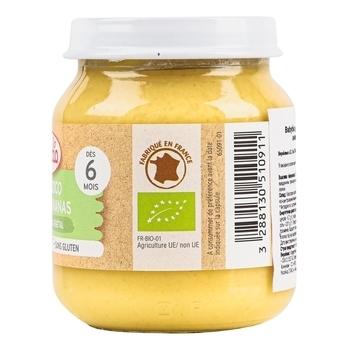 Органическое пюре Babybio из кокосового молока с манго и ананасом, 130 г - Pampik - 3