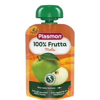 Пюре Plasmon із яблук з вітаміном С, 100 г (76018874) - Pampik